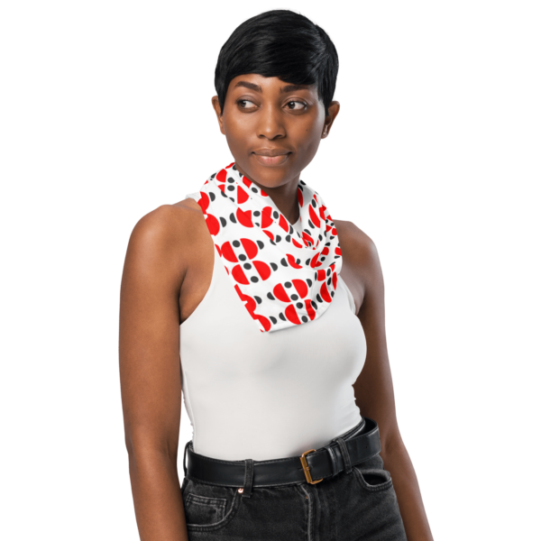 Square Polyester Single Sided Ladybirds Print Bandana - Image 2