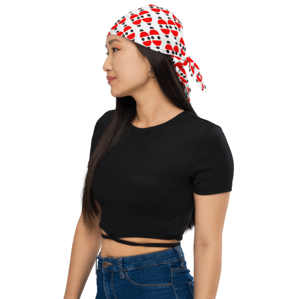 Square Polyester Single Sided Ladybirds Print Bandana