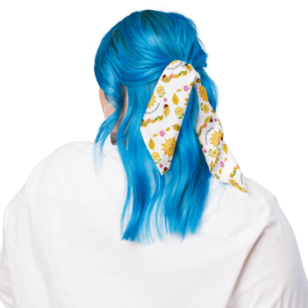 Square Polyester Single Sided Sunny Sunshine Print Bandana - Image 4