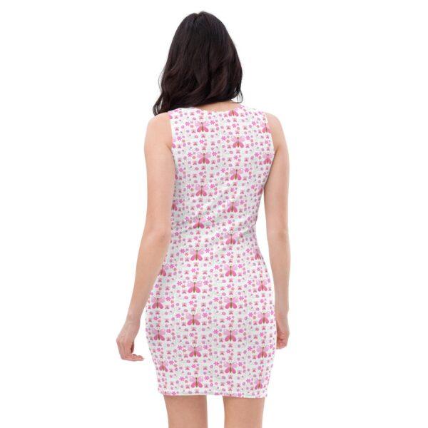 Women's Pink Butterfly Bodycon Dress - Image 3