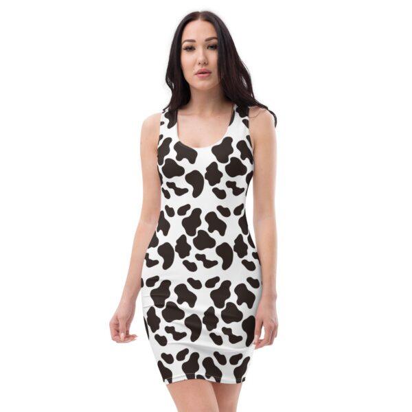 black-animal-print-bodycon-dress