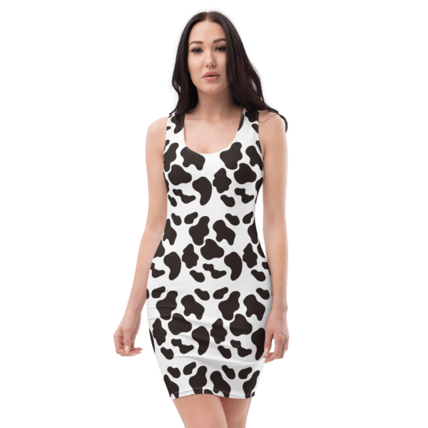 Women's Black Animal Print Bodycon Dress