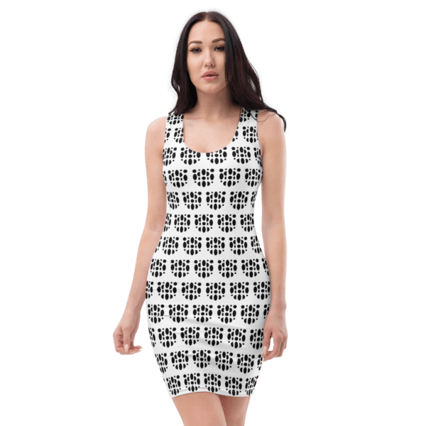 Women's Black Tortoiseshell Bodycon Dress