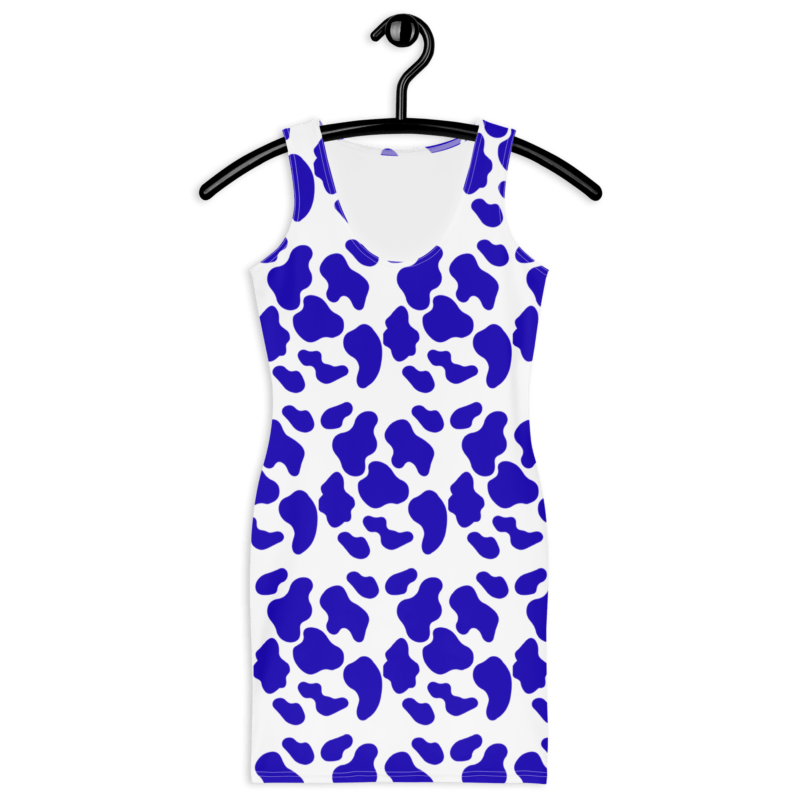 blue-animal-print-womens-bodycon-dress