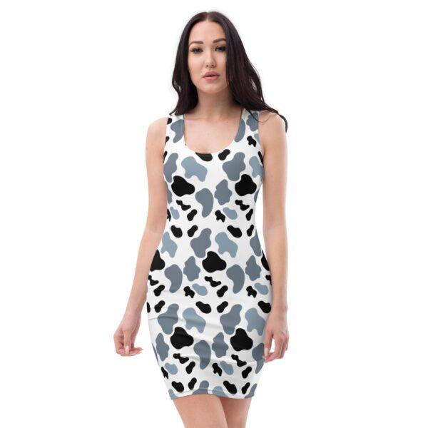 grey-black-animal-print-bodycon-dress