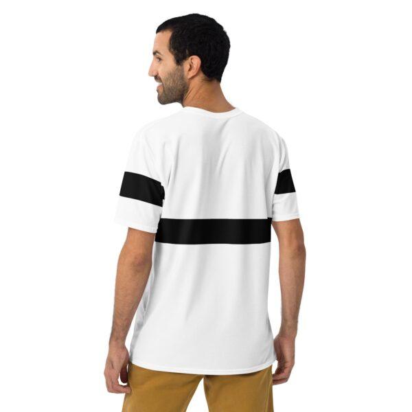 Men's Black Mid Stripe Crew Neck T-Shirt - Image 2