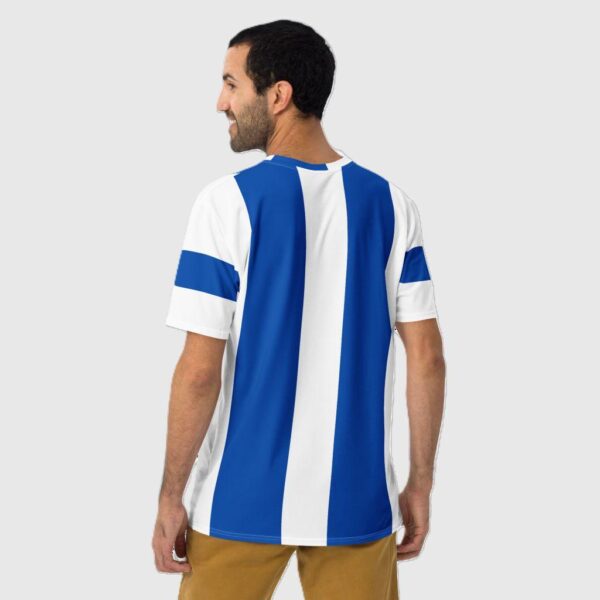 Men's Double Blue Stripe Crew Neck T-shirt - Image 2