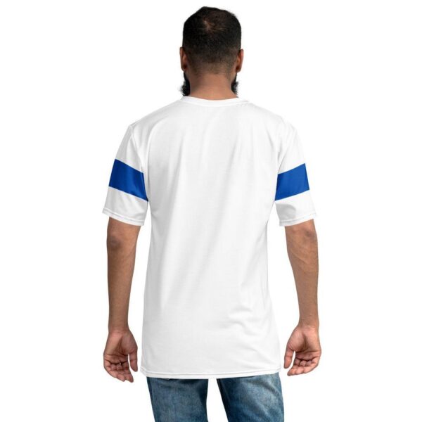 Men's Blue Stripe Crew Neck T-shirt - Image 2