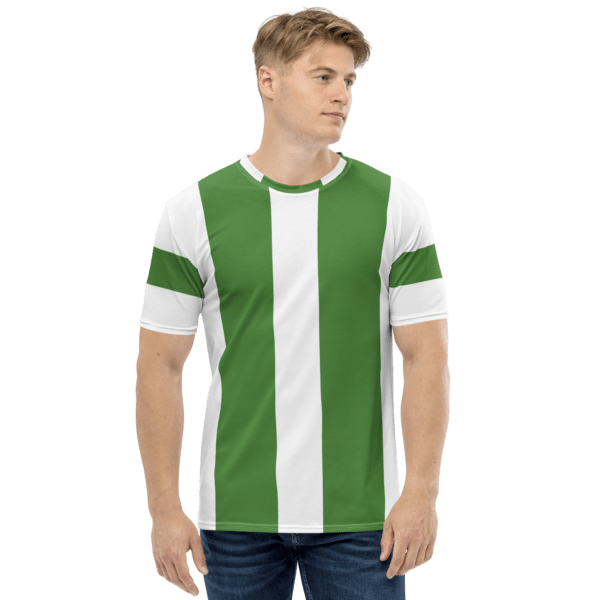 Men's Double Green Stripe Crew Neck T-shirt