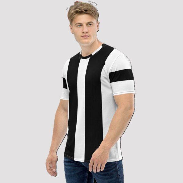 Men's Double Black Stripe Crew Neck T-Shirt - Image 3