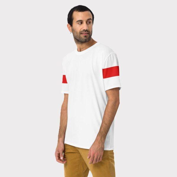 Men's Red Stripe Crew Neck T-shirt - Image 3