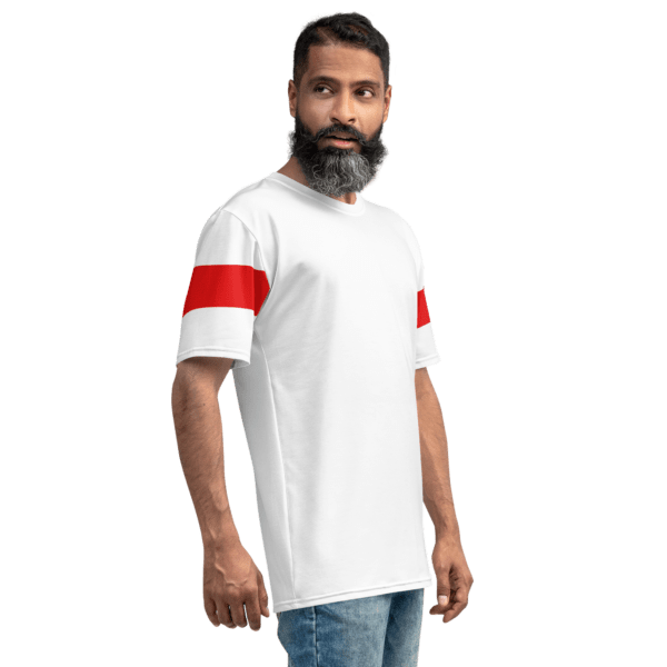 Men's Red Stripe Crew Neck T-shirt