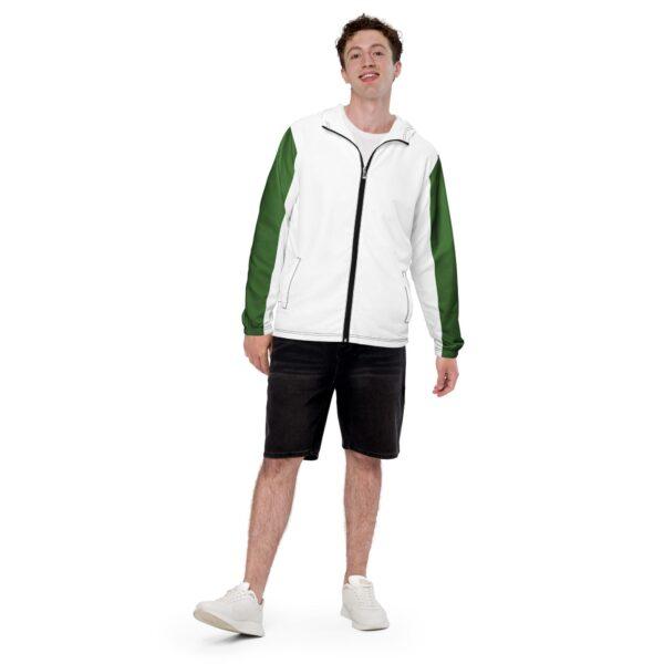 mens-windbreaker-jacket-double-green-stripe-black-zip