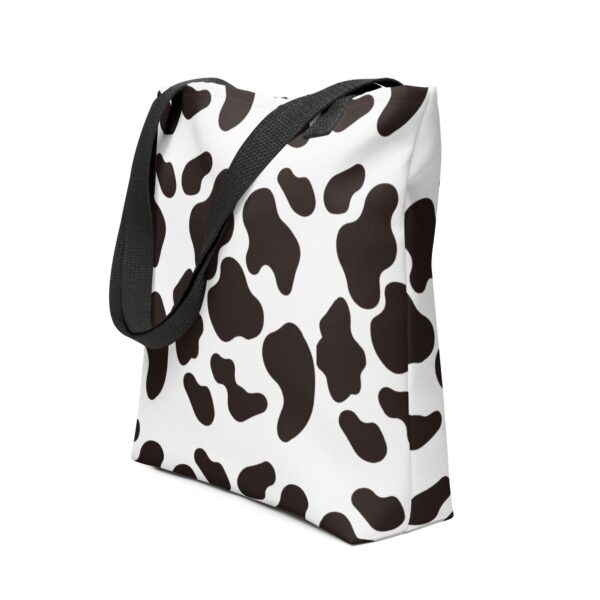 black-animal-print-polyester-tote-bag