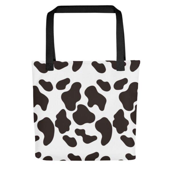 black-animal-print-polyester-tote-bag