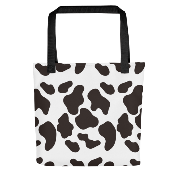 Black Animal Print Polyester Tote Bag