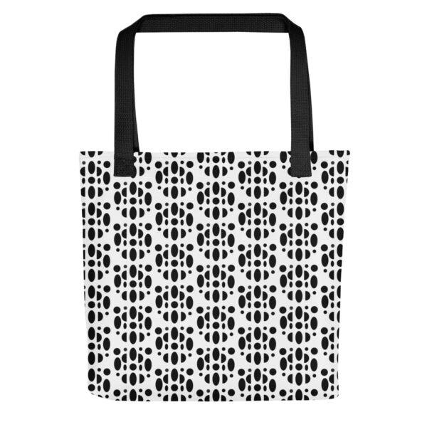 black-tortoiseshell-polyester-tote-bag