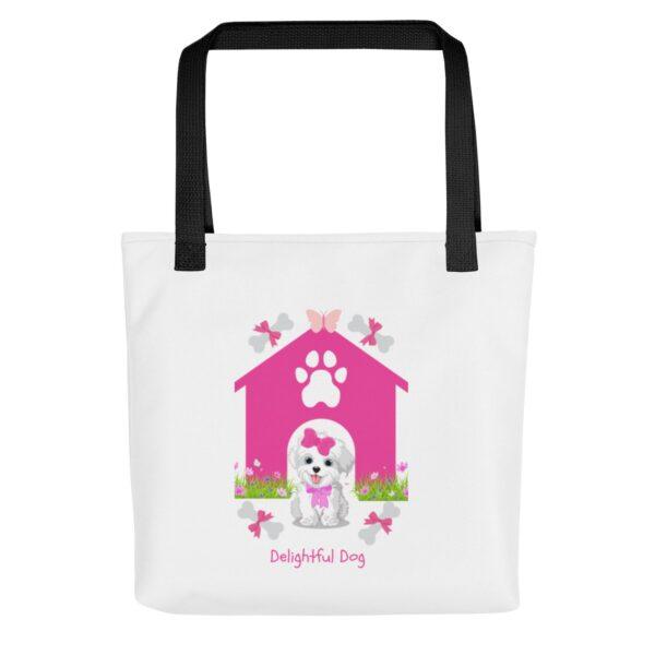 delightful-dog-polyester-tote-bag