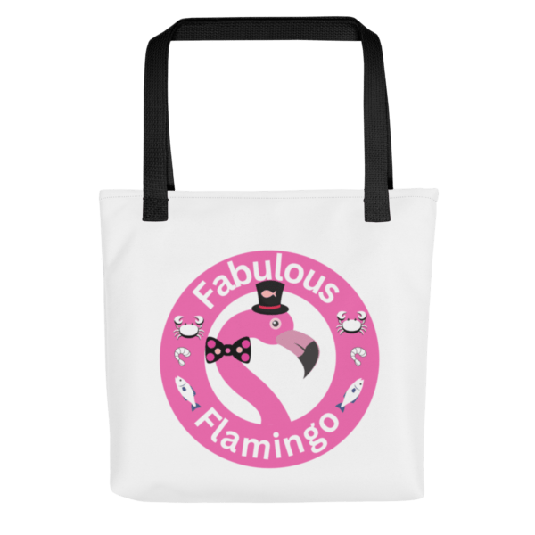 Fabulous Flamingo Polyester Tote Bag