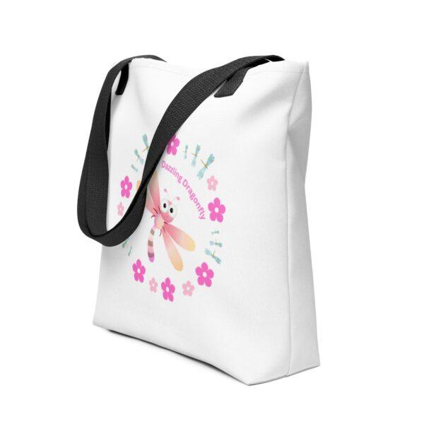 dazzling-pink-dragonfly-polyester-tote-bag