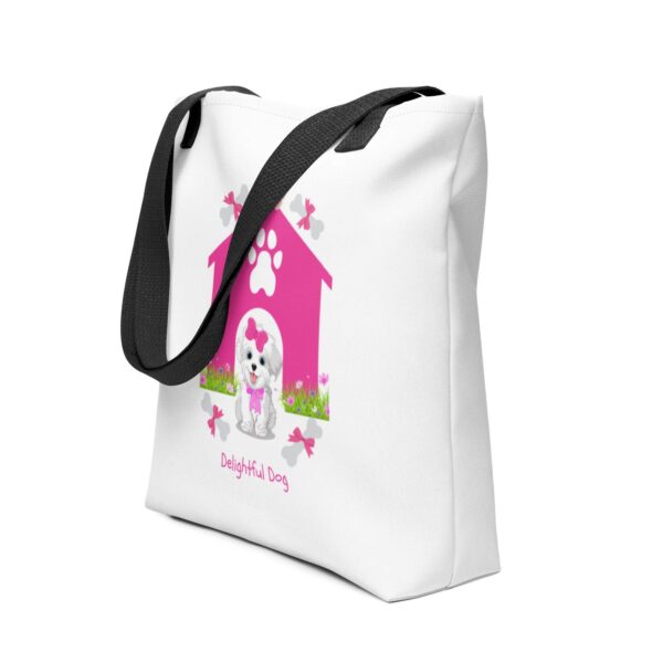 Delightful Dog Polyester Tote Bag - Image 2