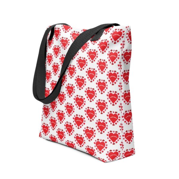 lovable-ladybird-red-heart-polyester-tote-bag