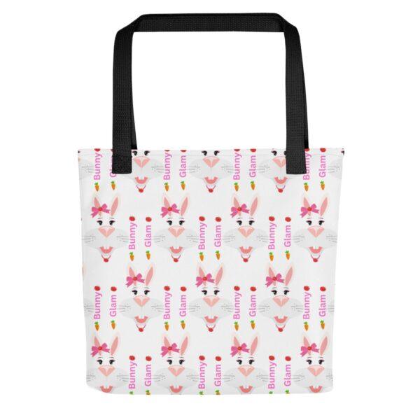 glam-bunny=polyester-tote-bag