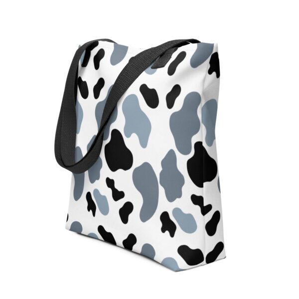 grey-black-animal-print-polyester-tote-bag