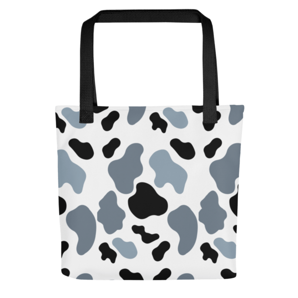 Grey Black Animal Print Polyester Tote Bag