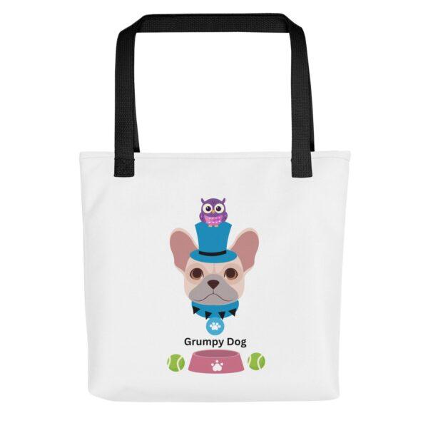 grumpy-dog-polyester-tote-bag