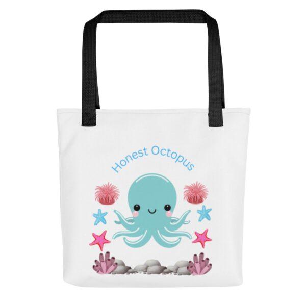 honest-blue-octopus-polyester-tote-bag