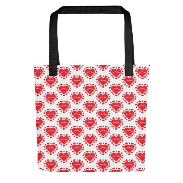 lovable-ladybird-red-heart-polyester-tote-bag