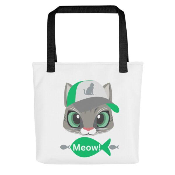 meow-polyester-tote-bag