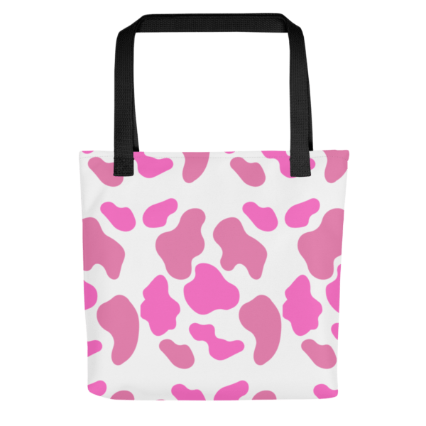 Pink Animal Print Polyester Tote Bag