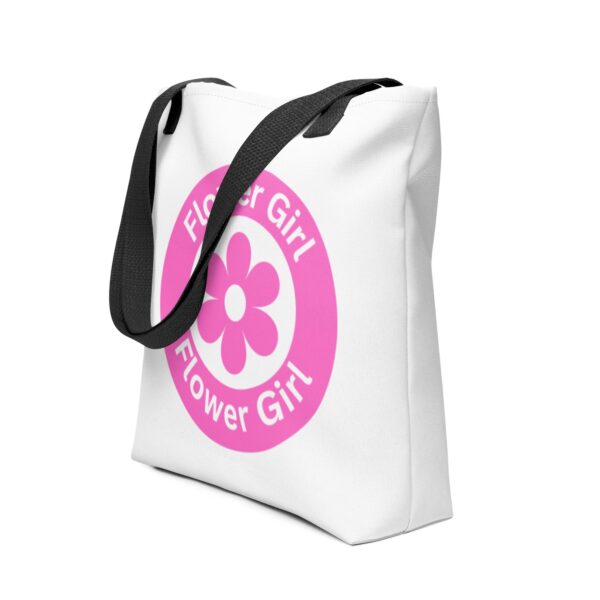 pink-flower-girl-polyester-tote-bag