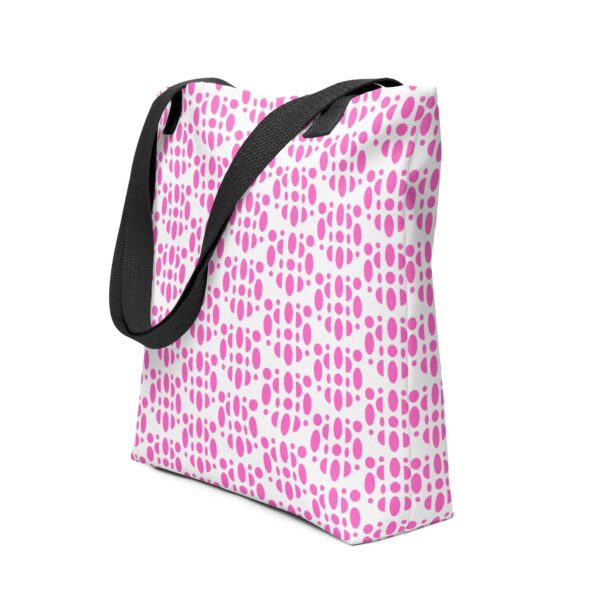 pink-tortoiseshell-polyester-tote-bag