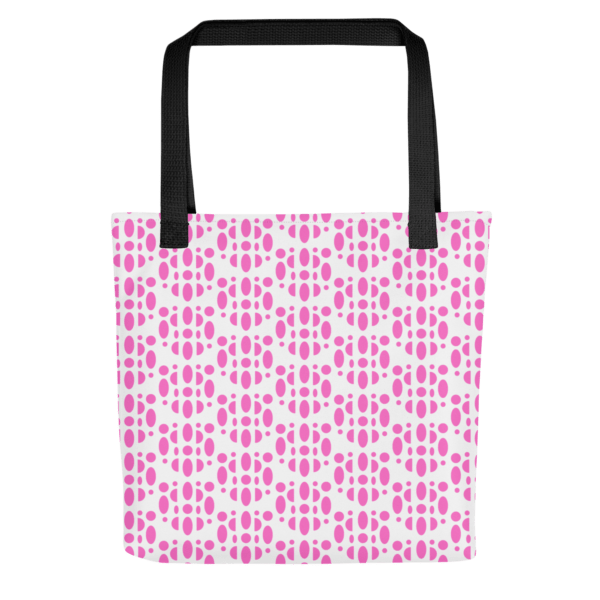 Pink Tortoiseshell Polyester Tote Bag