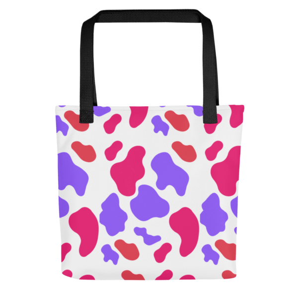 Purple Pink Animal Print Polyester Tote Bag