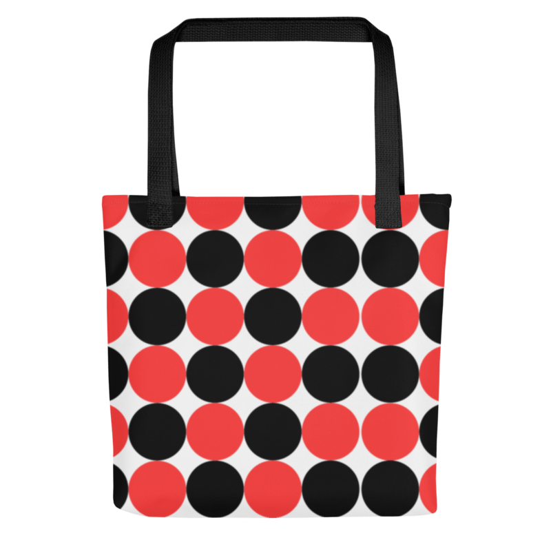 red-black-spotted-tote-bag