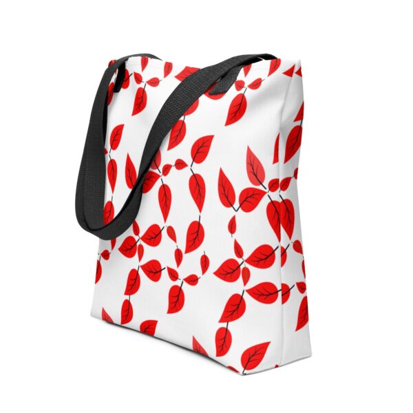 red-leaf-polyester-tote-bag