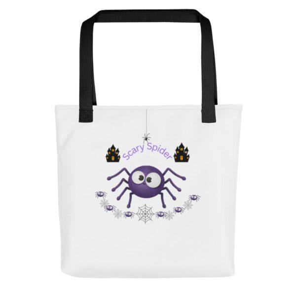 scary-spider-polyester-tote-bag