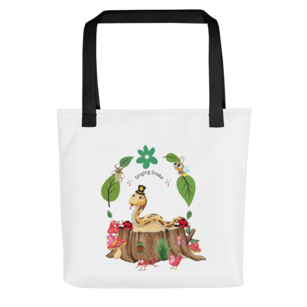 Singing Snake Polyester Tote Bag