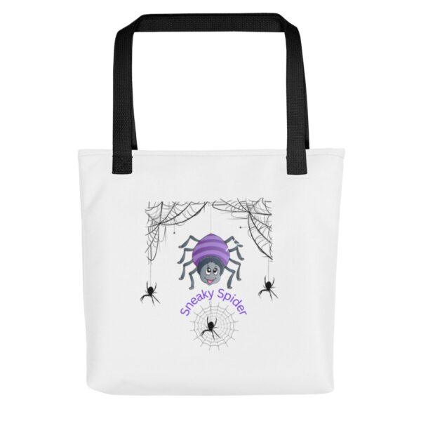 sneaky-spider-polyester-tote-bag