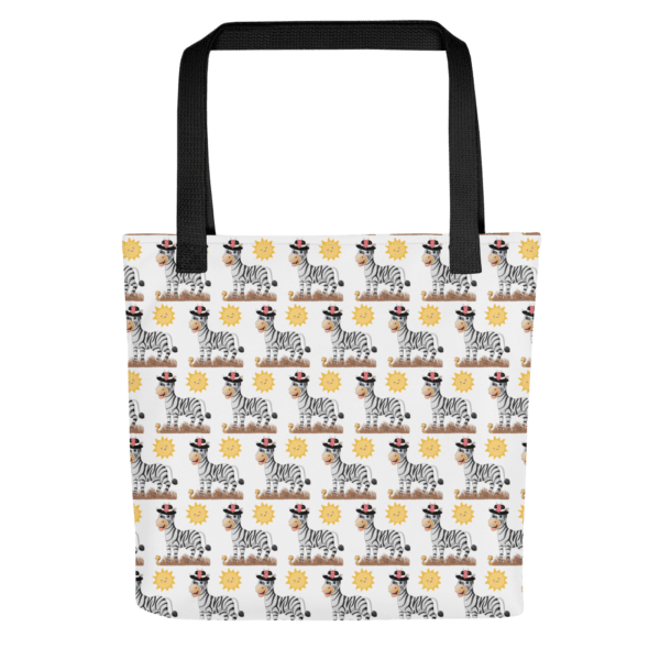 Zebra Polyester Tote Bag