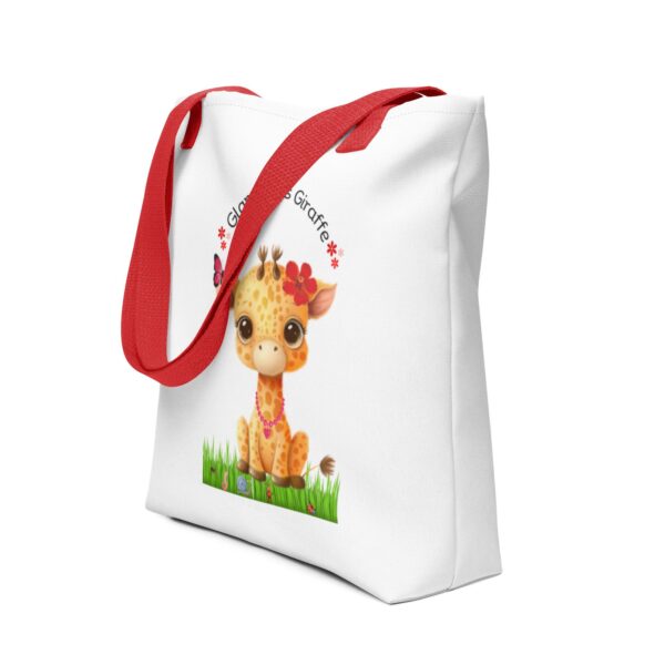 glamorous-giraffe-polyester-tote-bag