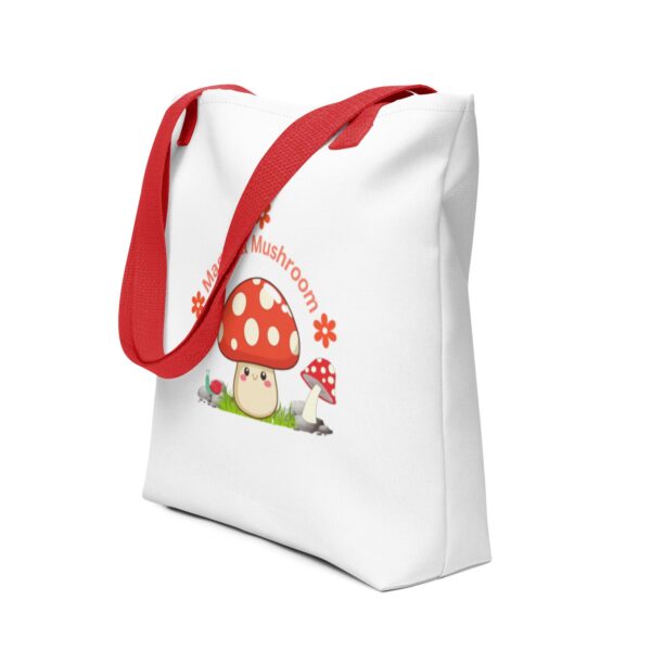 magical-red-white-spotted-mushroom-polyester-tote-bag