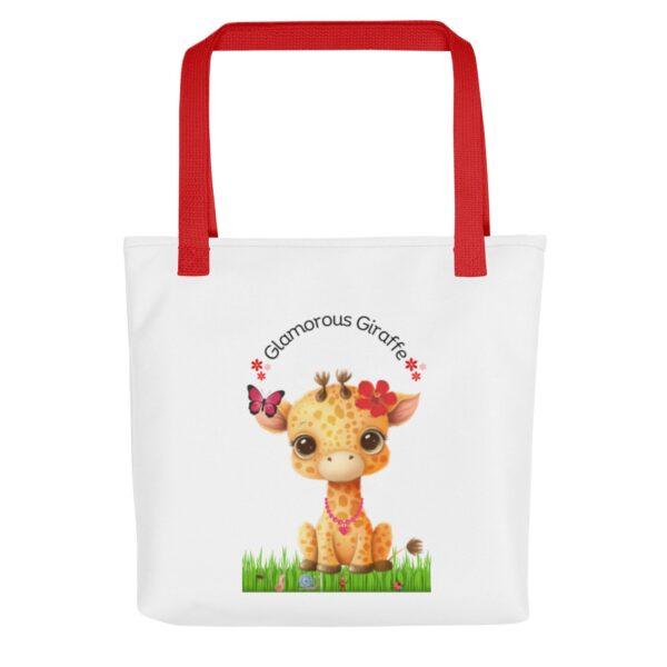 glamorous-giraffe-polyester-tote-bag