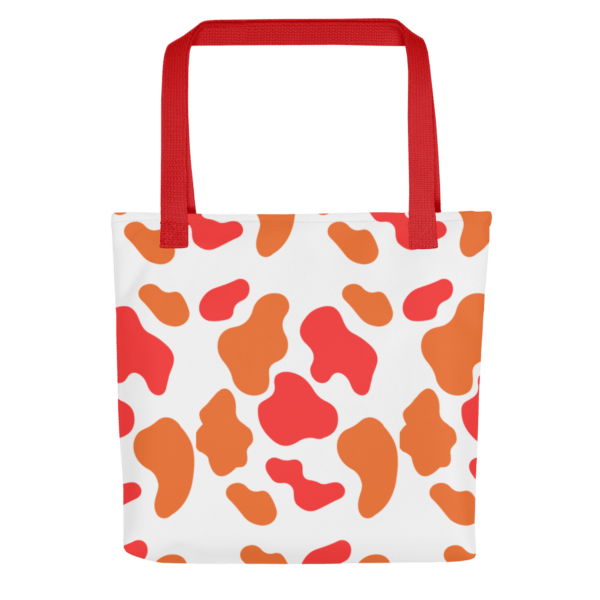 Orange Animal Print Polyester Tote Bag