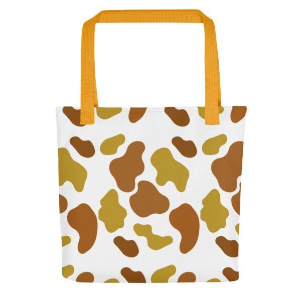 brown-animal-print-polyester-tote-bag