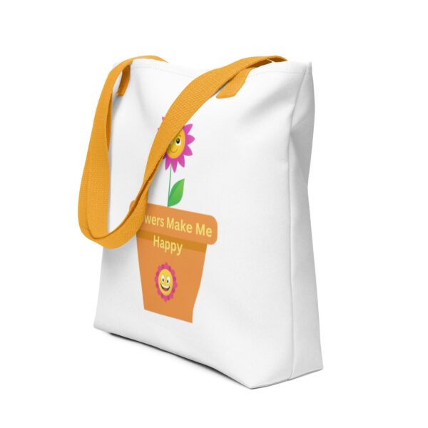 flowers-make-me-happy-polyester-tote-bag